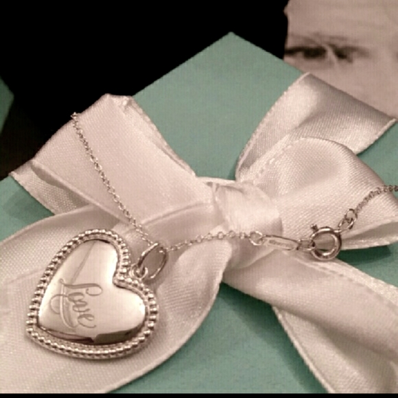 Tiffany & Co. LOVE Beaded Edge Pendant/Necklace